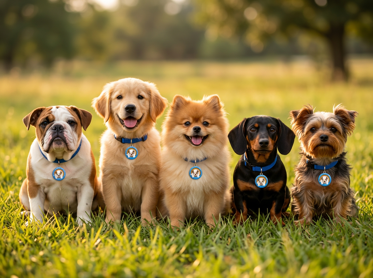 Cachorros felices de varias razas